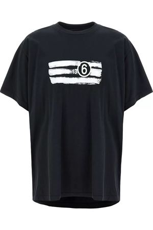 Black cotton T-shirt MM 6 MAISON MARGIELA | SH2GC0023M20115900